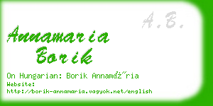 annamaria borik business card